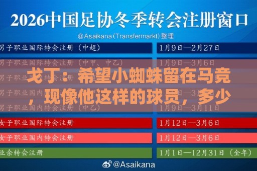 戈丁：希望小蜘蛛留在马竞，现像他这样的球员，多少钱也买不到了