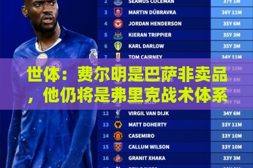 世体：费尔明是巴萨非卖品，他仍将是弗里克战术体系中的核心